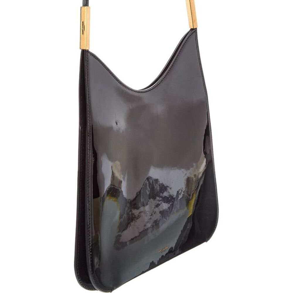 Saint Laurent Bo Sadie Patent Hobo Bag, Black - Picture 3 of 5